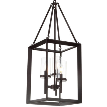 Anna 12" Metal/Glass LED Pendant - JONATHAN Y